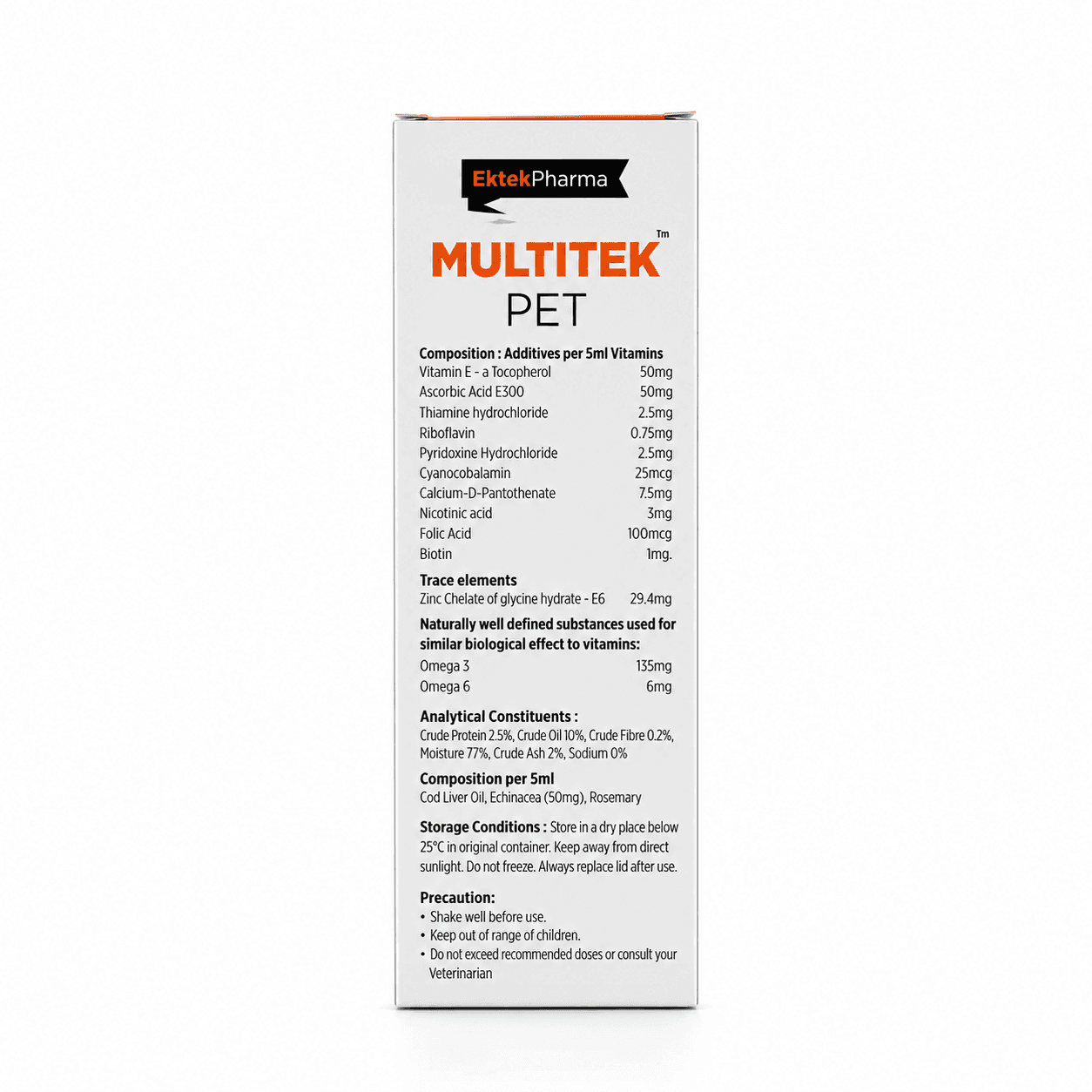 Ektek Pharma Multitek Pet Multivitamin & Mineral Supplement with Omega 3 & 6 for Dogs – 200ml view 3