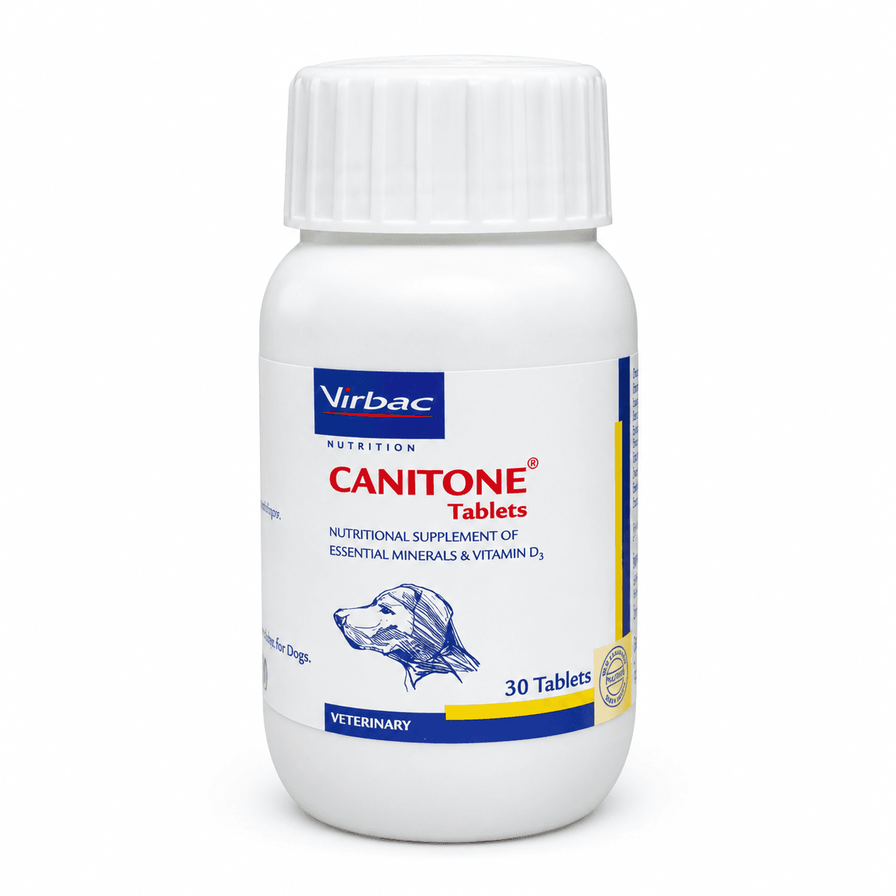 Virbac Canitone Calcium & Vitamin D3 Supplement for Dogs – 30 Tablets view 2