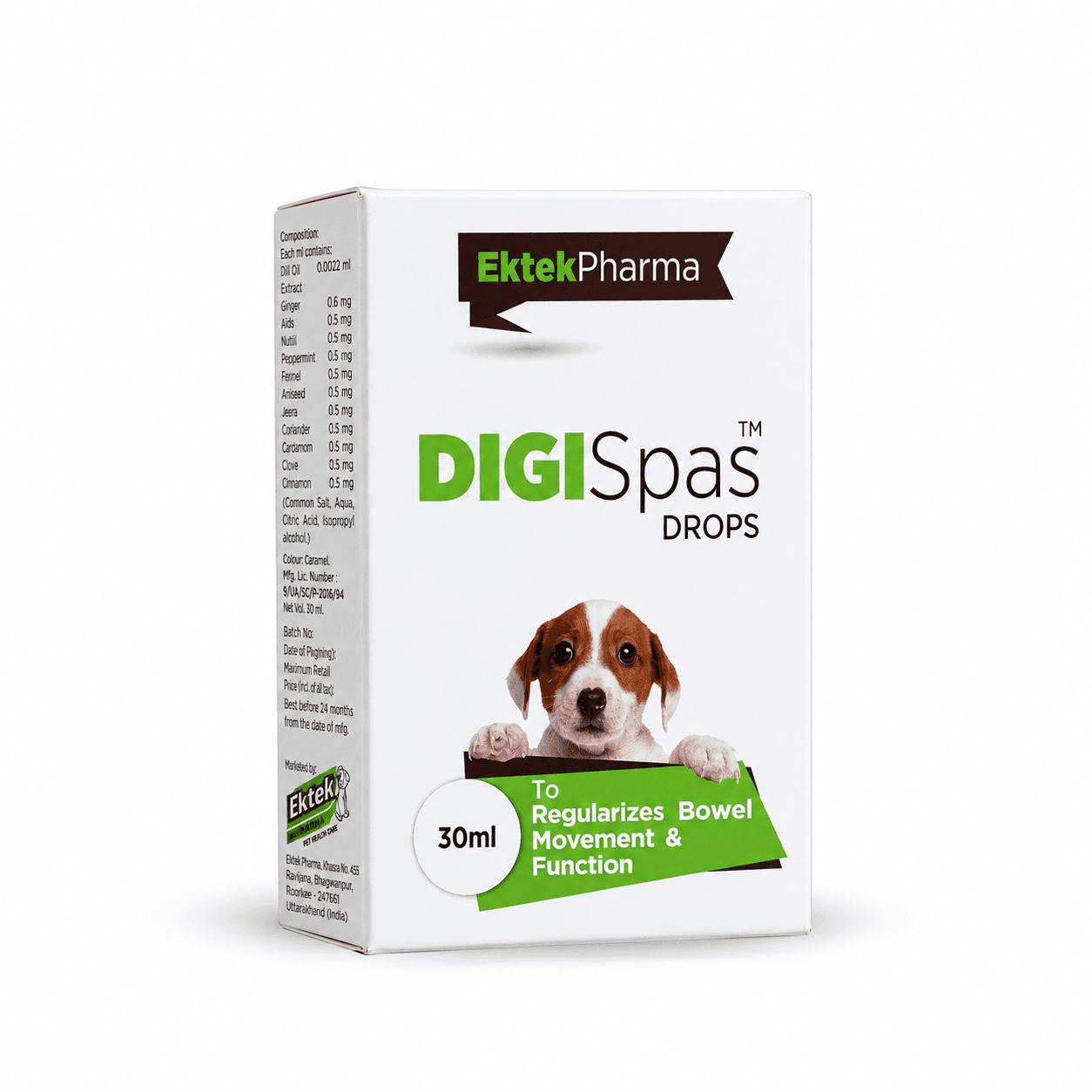 Ektek Pharma DigiSpas Digestive Support Drops for Dogs & Cats – 30ml view 2