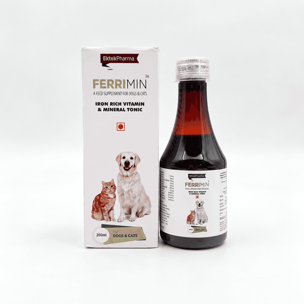 Ektek Pharma Ferrimin Iron-Rich Vitamin & Mineral Tonic for Dogs & Cats – 200ml view 2