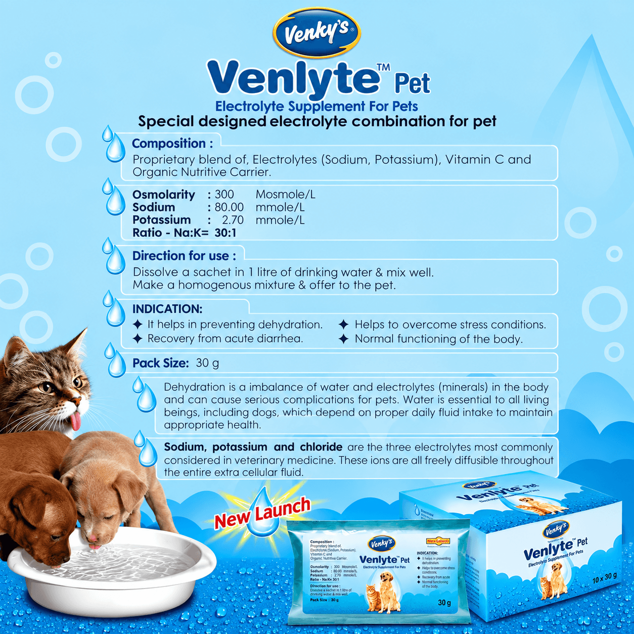Venky’s (Venworld) Venlyte Pet Electrolyte Supplement for Dogs & Cats view 4