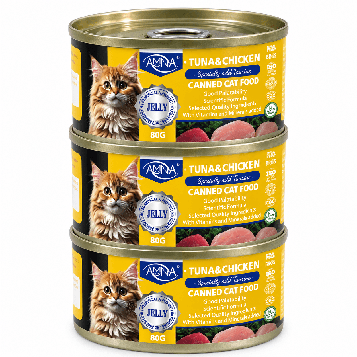 AMNA Tuna & Chicken Jelly Wet Cat Food 80g view 2