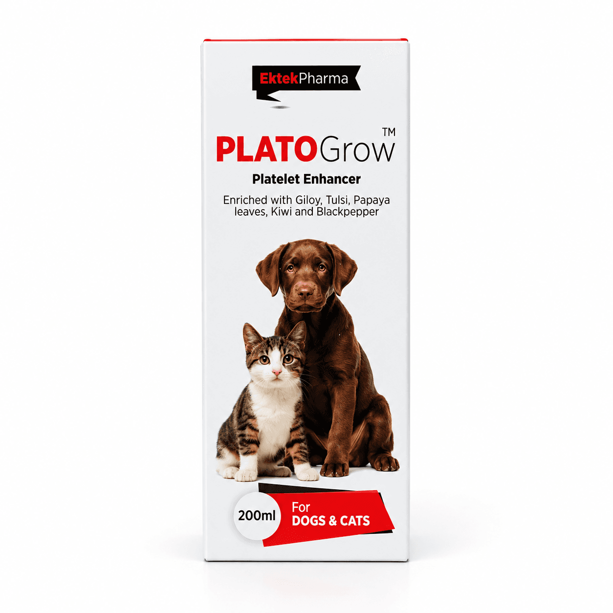 Ektek Pharma PlatoGrow Herbal Supplement for Dogs & Cats – 200ml