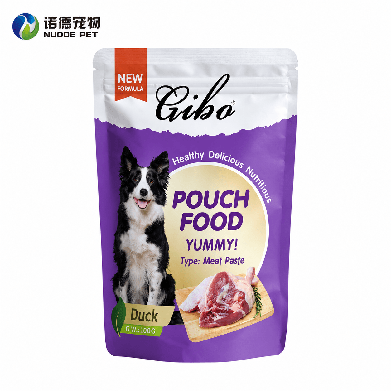 GIBO Duck Meat Paste Wet Dog Food 100g view 2
