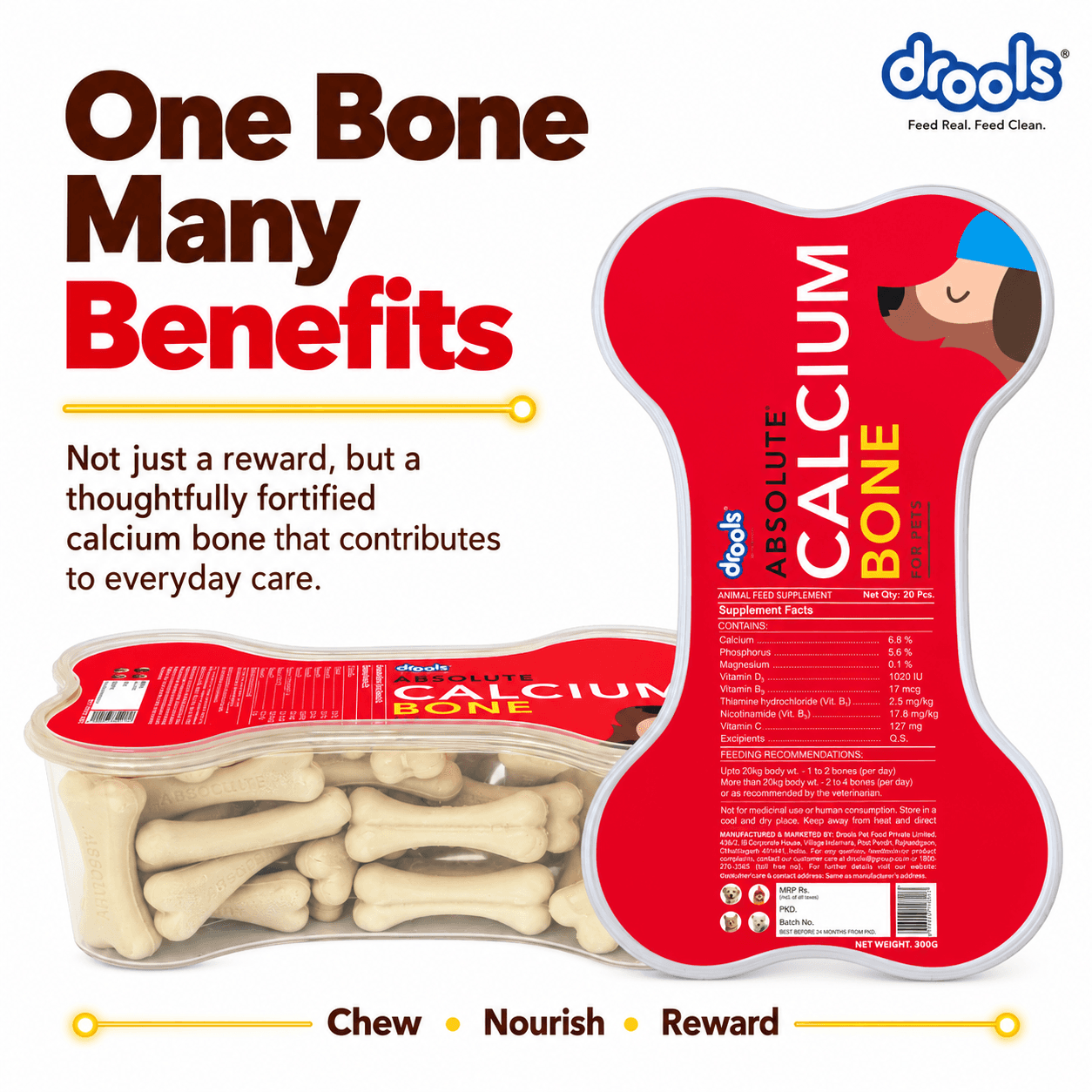 Drools Absolute Calcium Bone Dog Supplement view 5