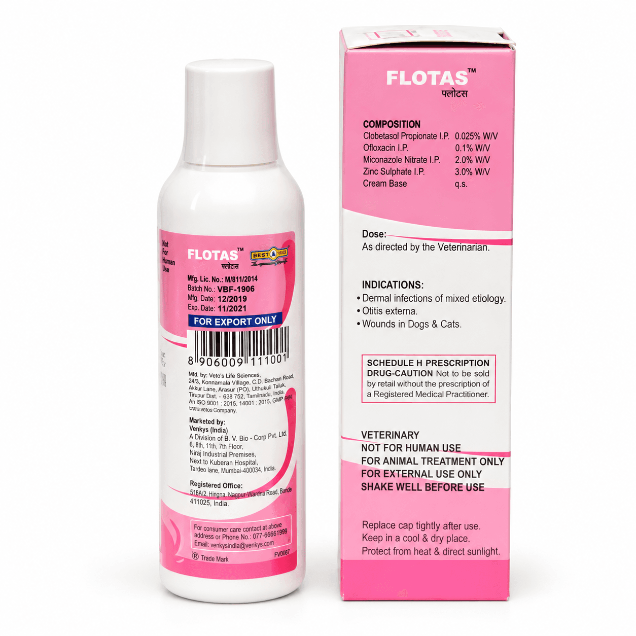 Venworld Flotas Topical Lotion for Dogs & Cats 100 ml view 2