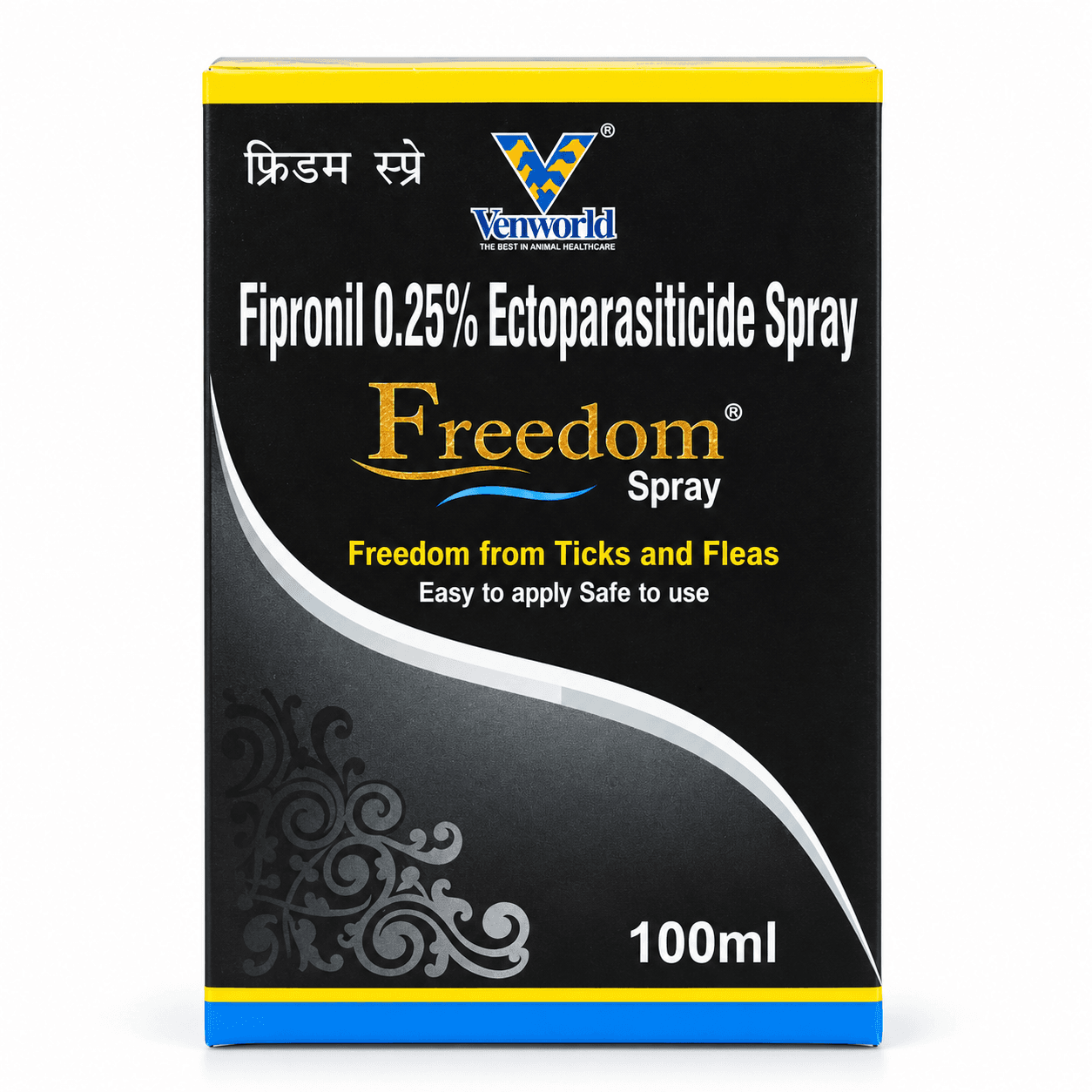 Venworld Freedom Fipronil 0.25% Tick & Flea Spray for Dogs & Cats 100 ml