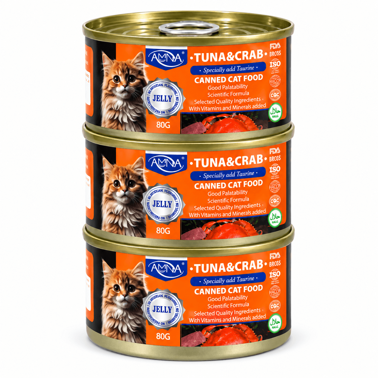 AMNA Tuna & Crab Jelly Wet Cat Food 80g view 2
