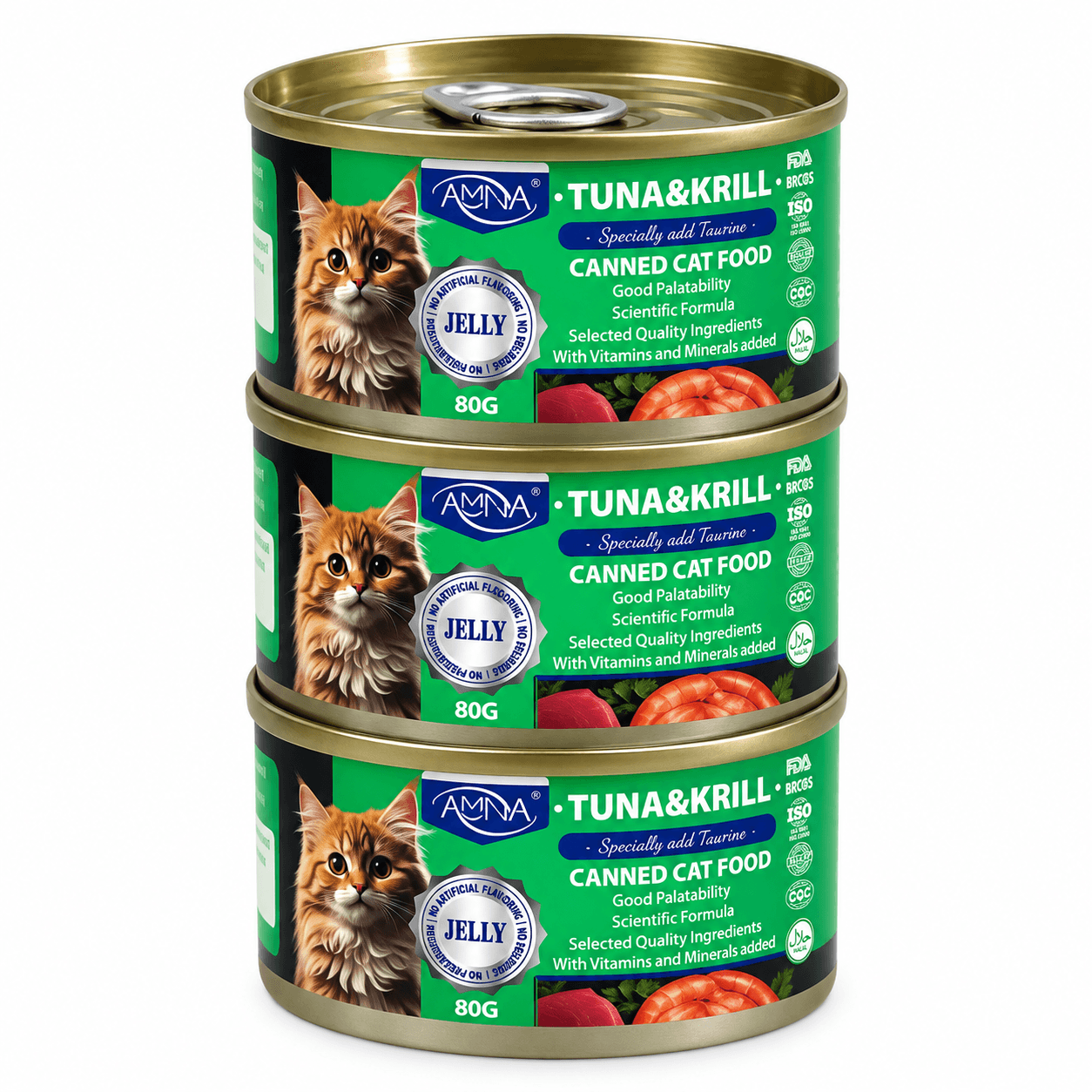 AMNA Tuna & Krill Jelly Wet Cat Food 80g view 3
