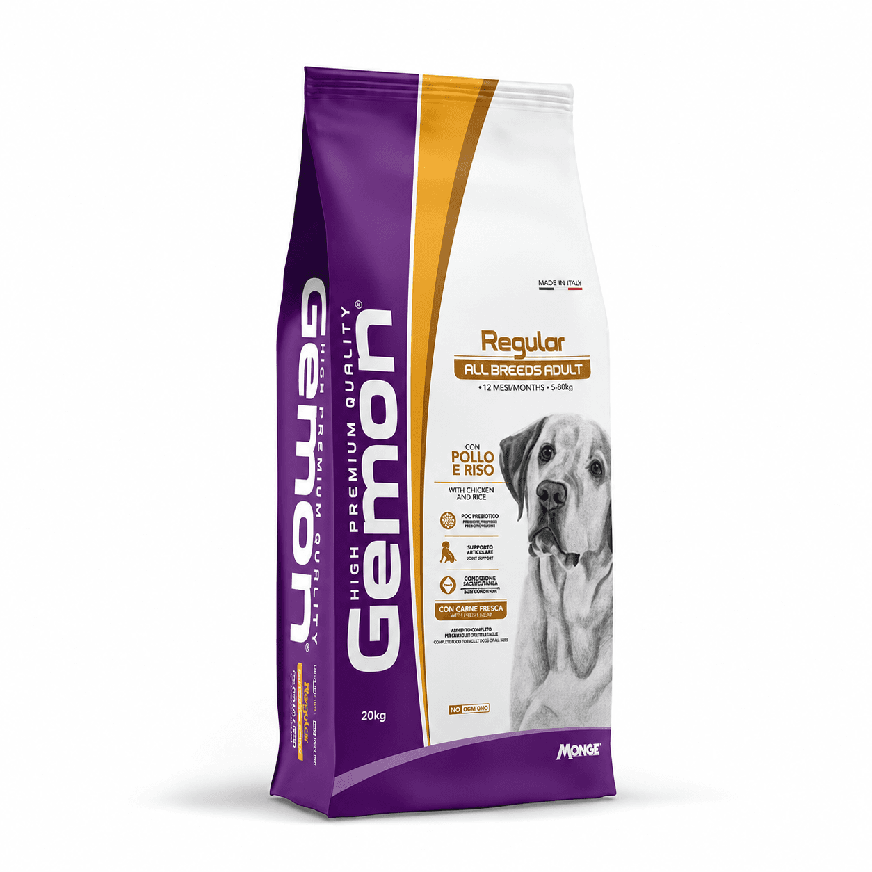 Gemon Regular All Breeds Adult Chicken & Rice Dry Dog Food – 20 kg