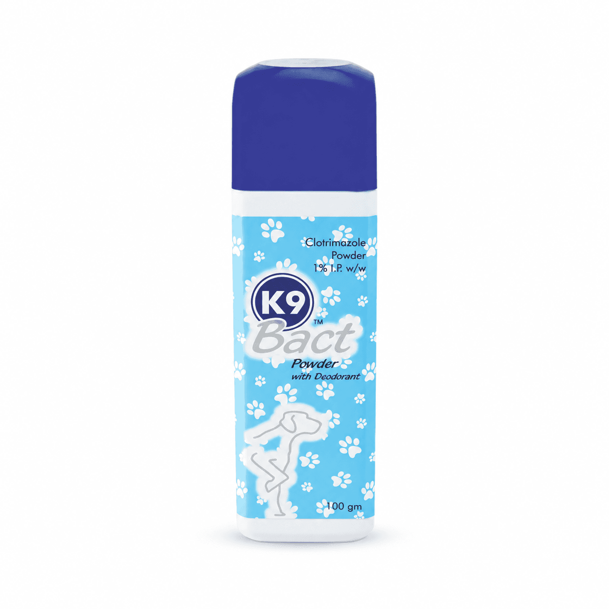 Ektek Pharma K9 Bact Clotrimazole 1% Antifungal Dusting Powder with Deodorant – 100g