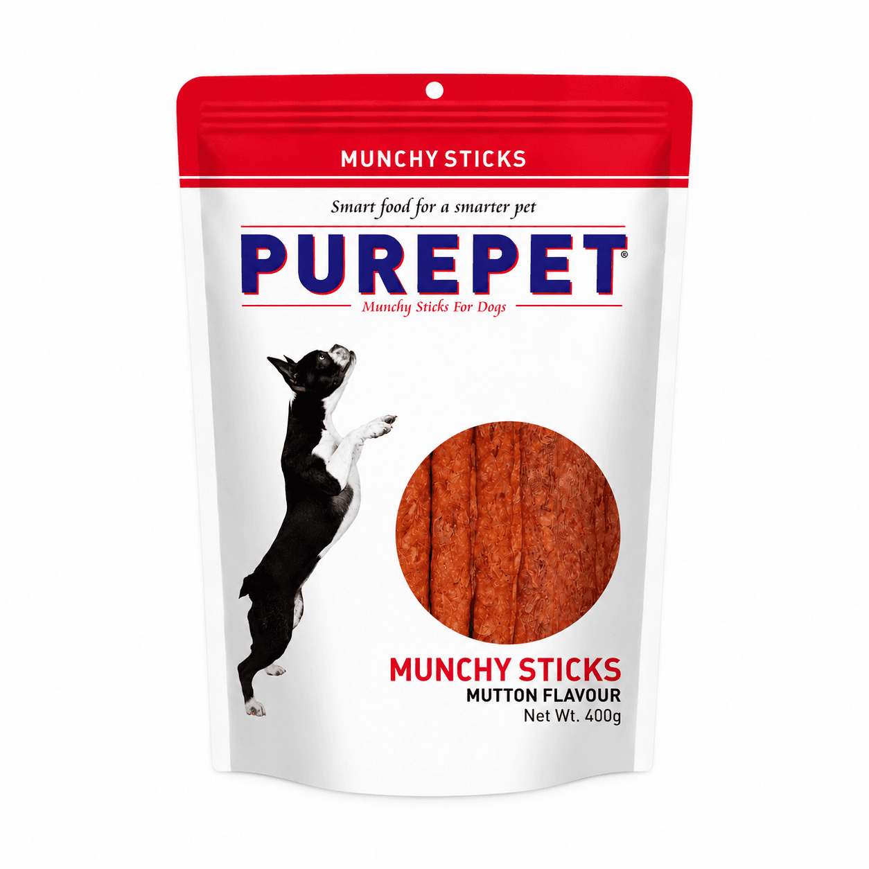 Purepet Munchy Sticks Mutton Flavour Dog Treats – 400g