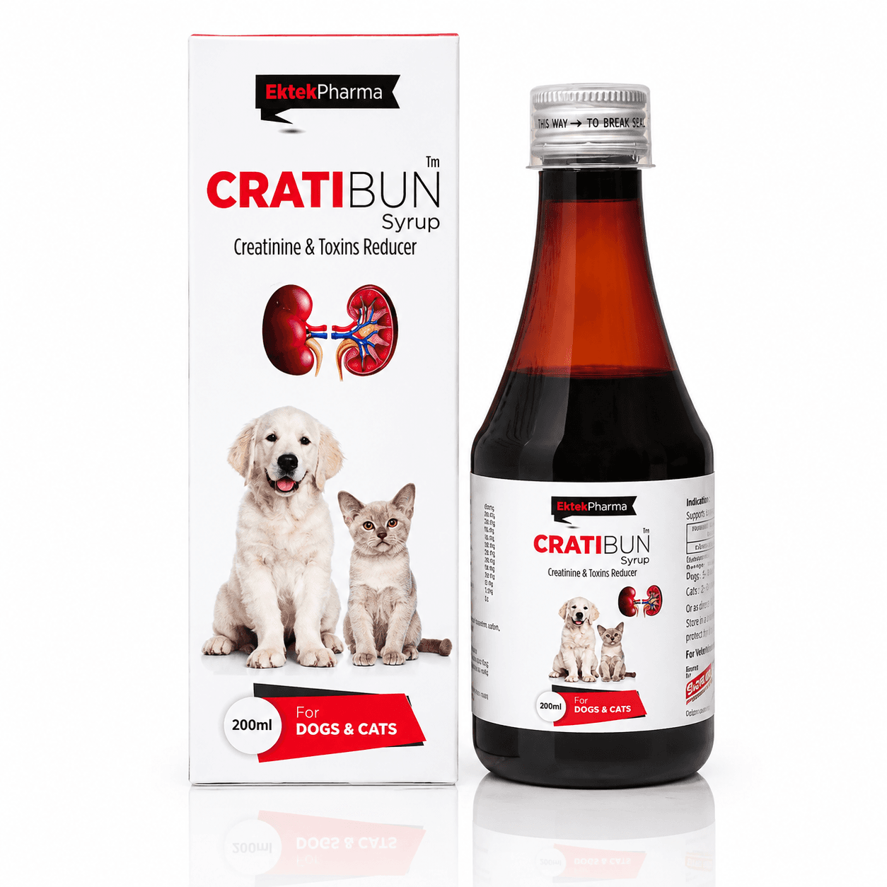 Ektek Pharma Cratibun Syrup for Dogs & Cats – 200ml