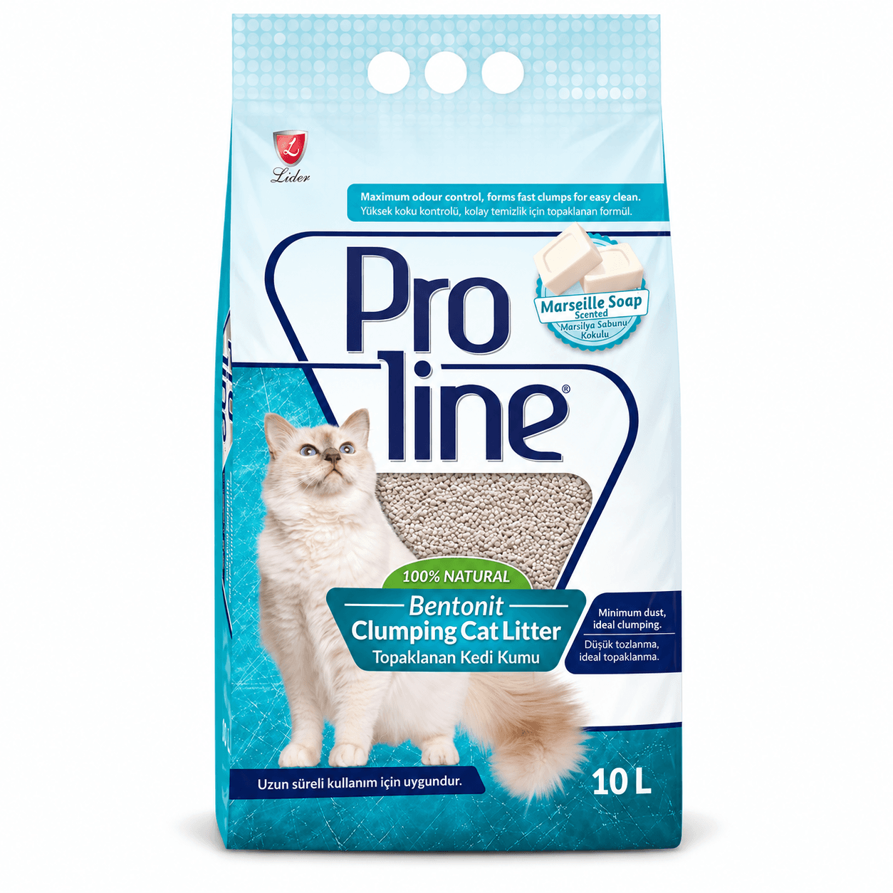 Proline Unscented Bentonite Clumping Cat Litter – 10 L