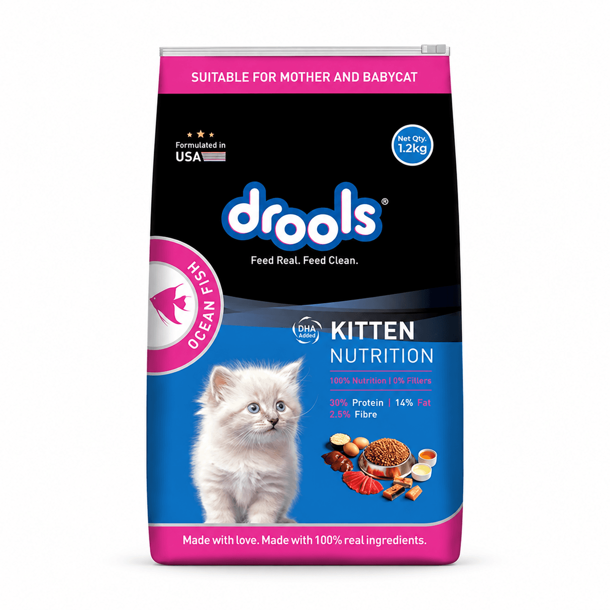 Drools Ocean Fish Kitten Dry Cat Food