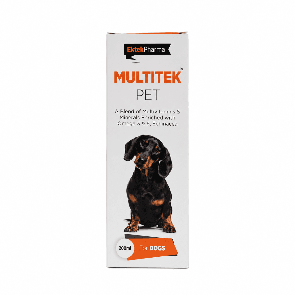 Ektek Pharma Multitek Pet Multivitamin & Mineral Supplement with Omega 3 & 6 for Dogs – 200ml