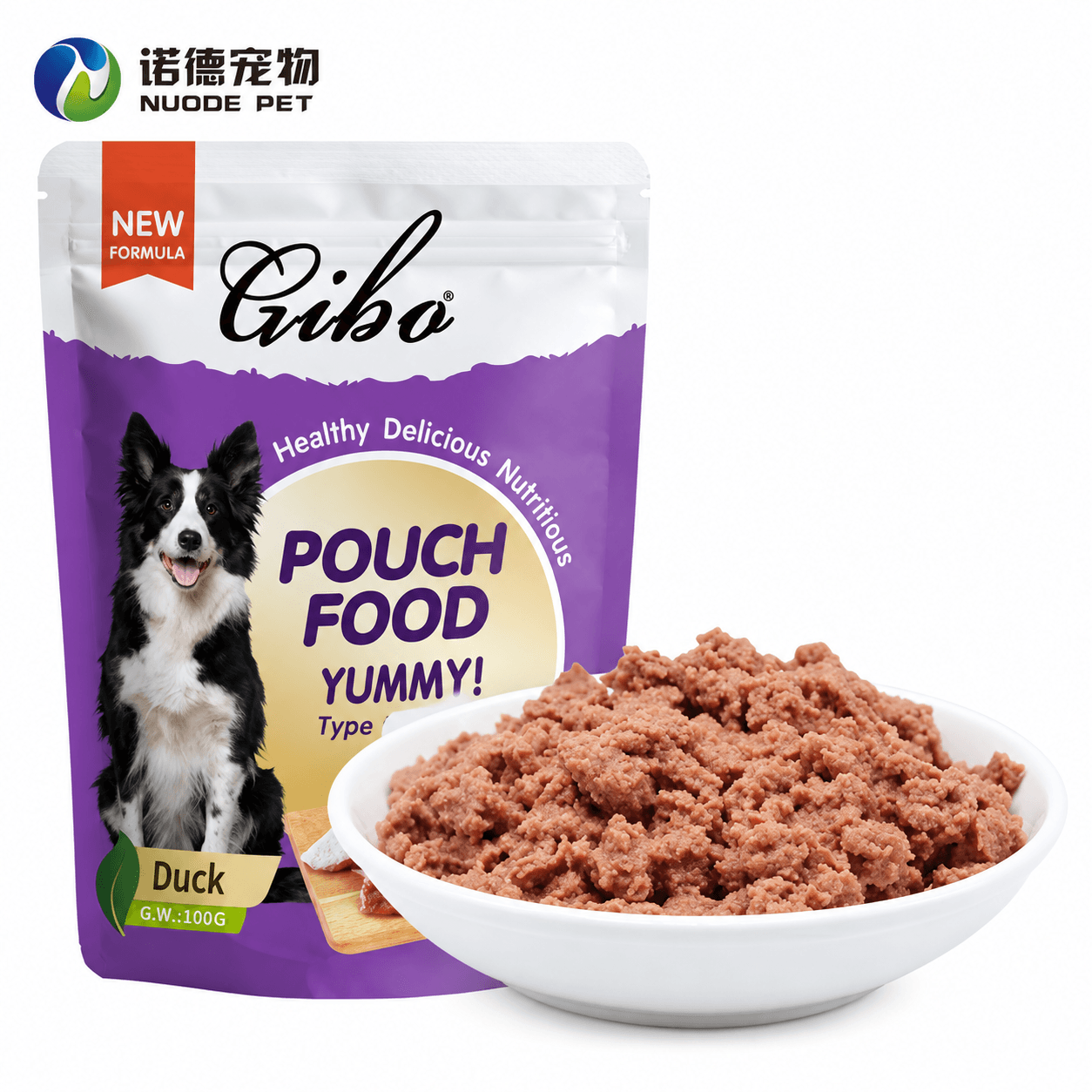 GIBO Duck Meat Paste Wet Dog Food 100g